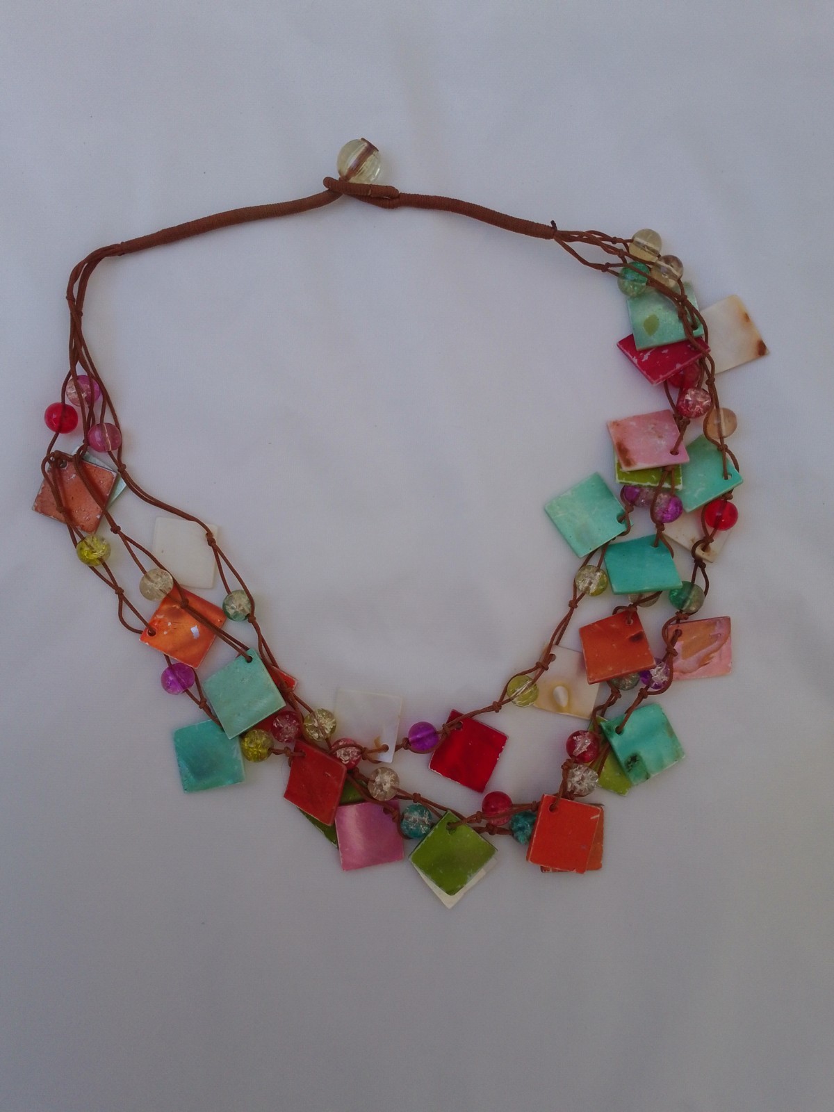 Colorful Beaded Statement Necklace Handmade Fashion Jewelry Gift