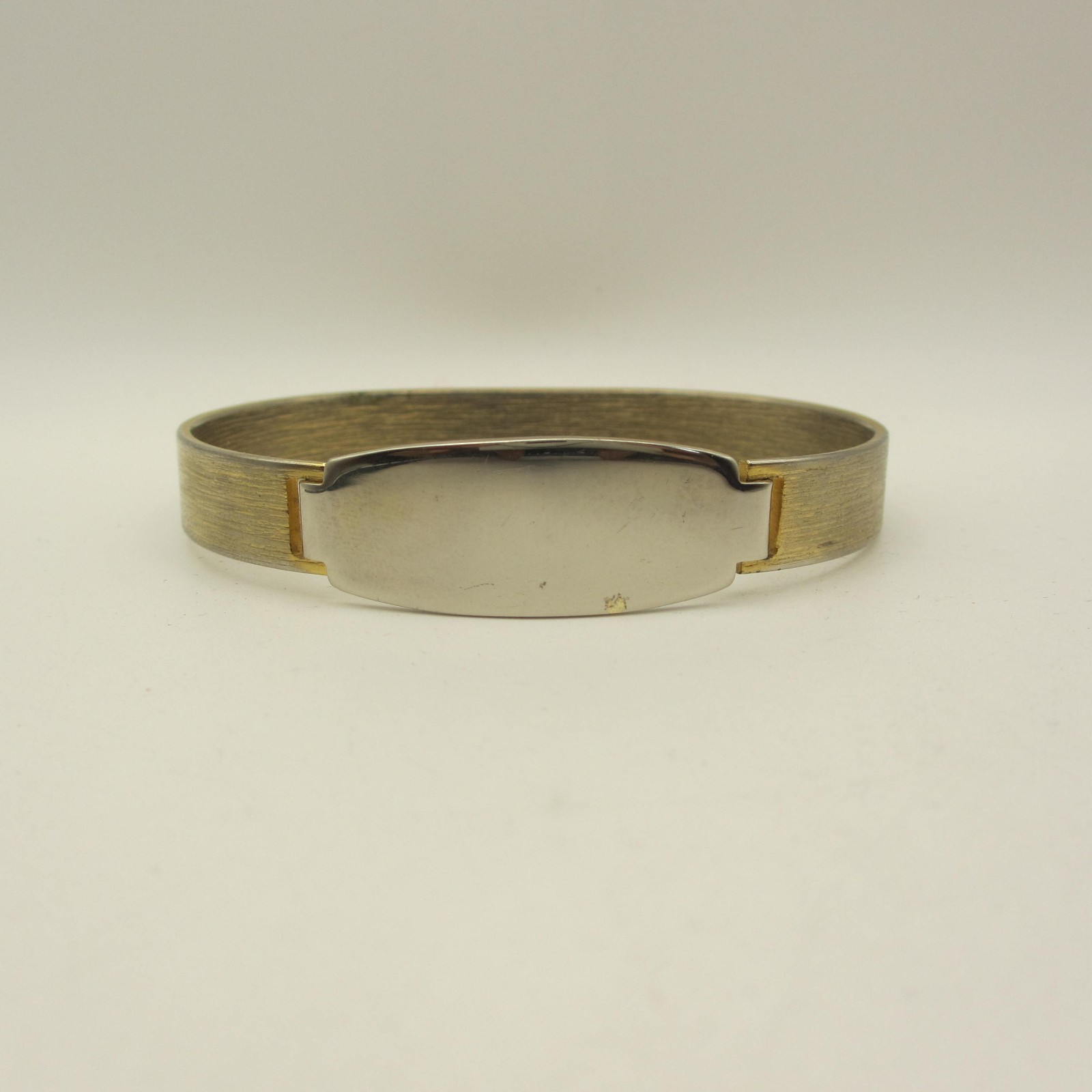 Vintage ID Bracelet Two Tone Not Engraved