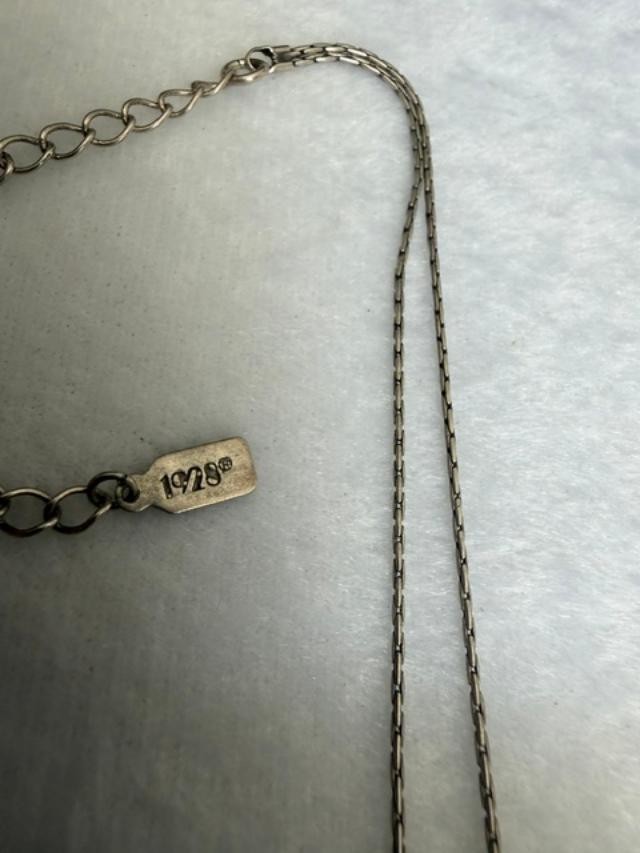 1928 Yellow Floral Rhinestone Station Necklace 16″ + 3″ Extender