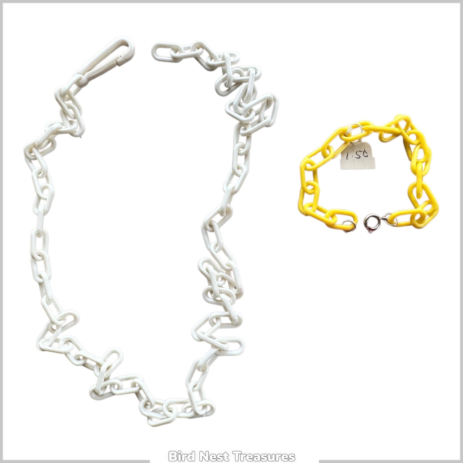 1980s PLASTIC BELL CHARMS, CHARM NECKLACE, CHARM BRACELETS—18 Choices, Vol Disc