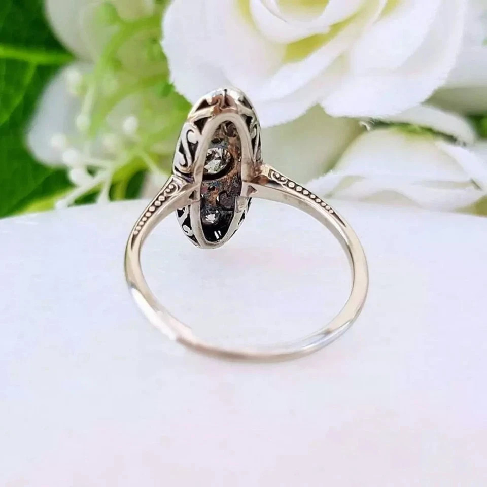 3Ct Art Deco Style Round Cut Lab Created Diamond 925 Silver Engagement Ring