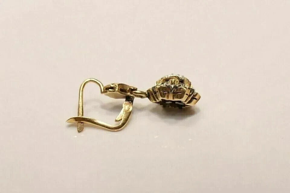 2.5Ct Art Deco Round Cut Lab Created Diamond Engagement 14K Gold Finish Earrings