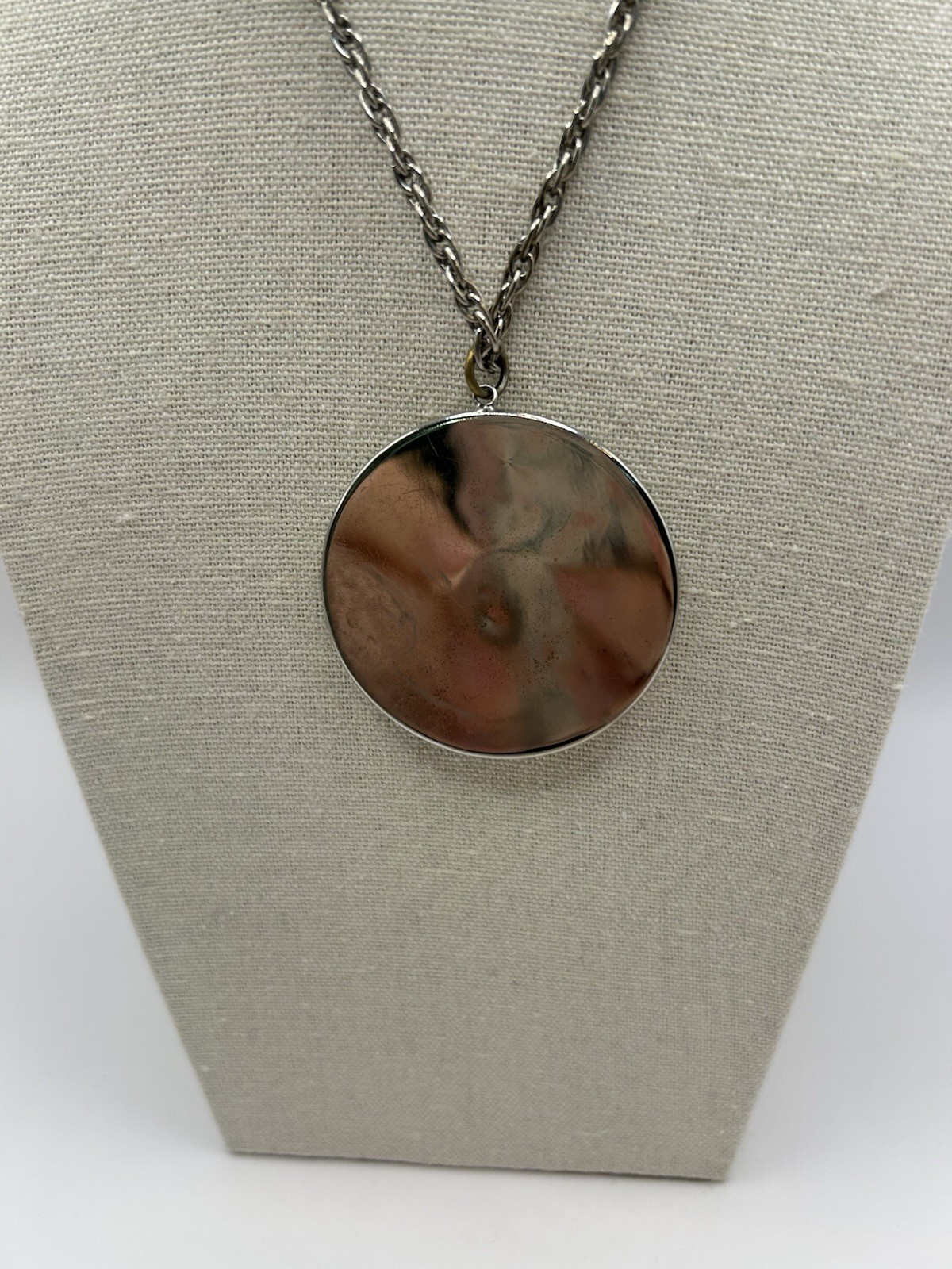Vintage Pennsylvania Dutch Hex Sign Unicorn Pendant Necklace Folk Art Medallion