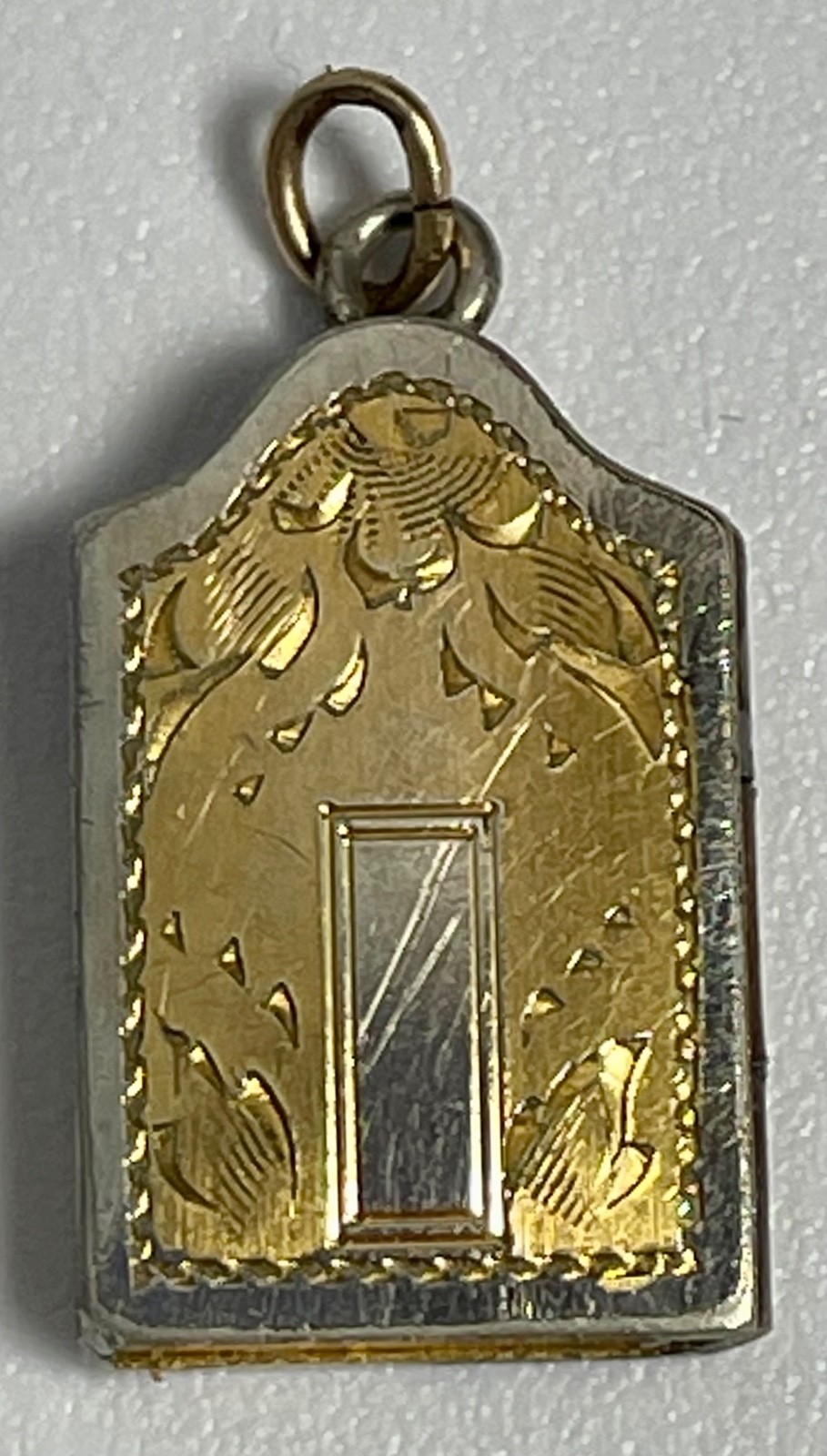 Antique Gold Filled Two Tone Charm Pendant Locket Trinket Box Victorian