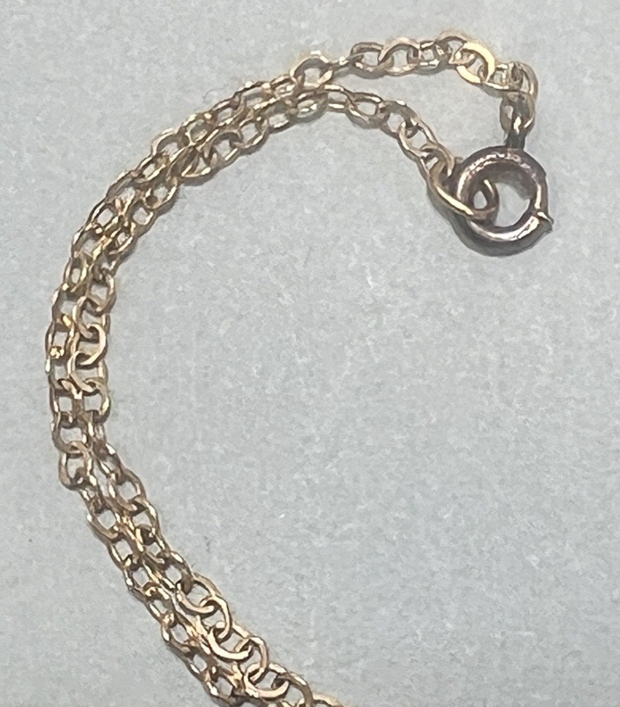 Vintage Cocker Spaniel Dog Pendant Necklace 1/20 Gold Filled 18”Gold Tone .5”