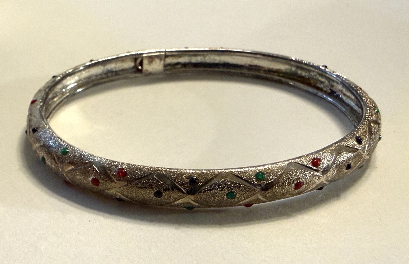 VINTAGE STUNNING STERLING SILVER BANGLE BRACELET ~ 925