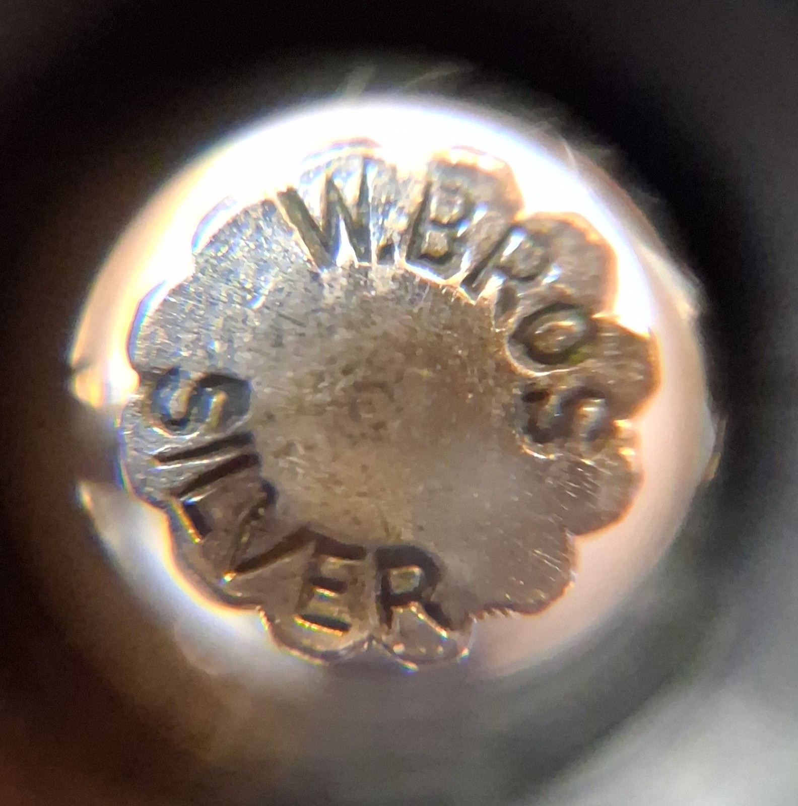 Vintage W.Bros Silver Thistle Screw Back Earrings See Pics/Description