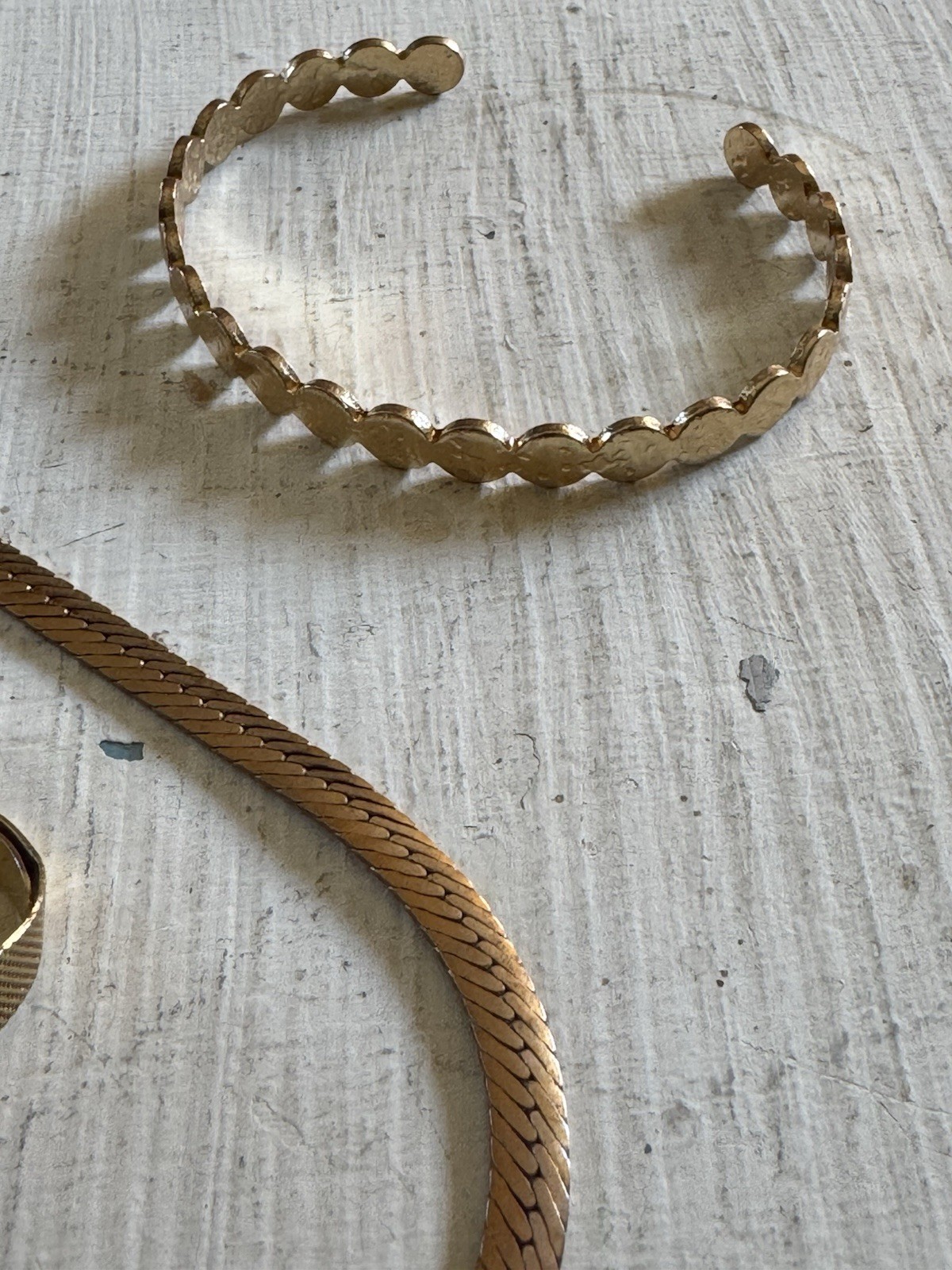 Vintage To Now Gold Tone Wearable Costume Jewelry Lot 9 Pieces