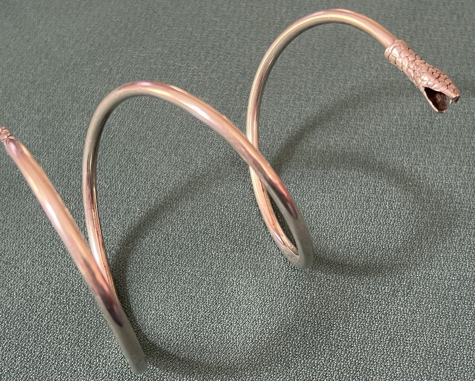 FABULOUS VINTAGE MEXICO STERLING SILVER SNAKE WRAP BRACELET
