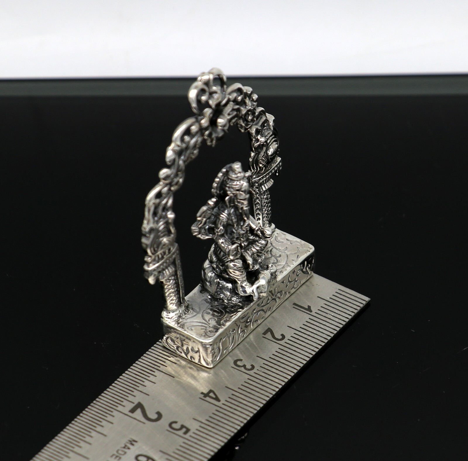 925 pure silver Lord Ganesha statue, figurine, puja article home temple art01