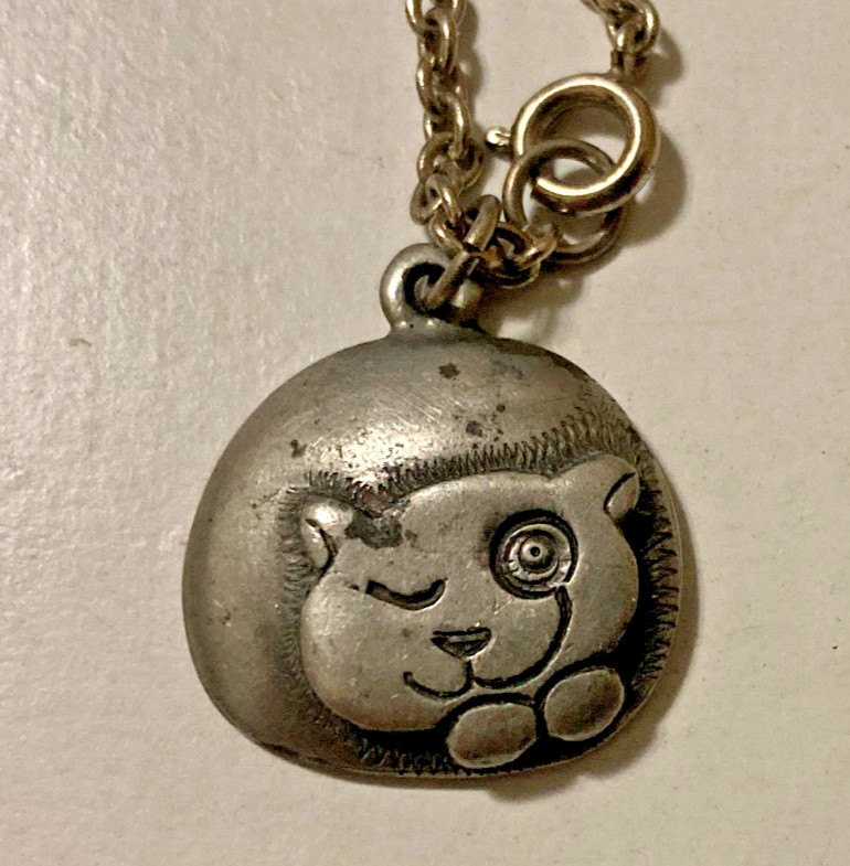 Vintage Eivind Hillestad Pewter Cat 16″ Pendant Necklace – Norway EH #657