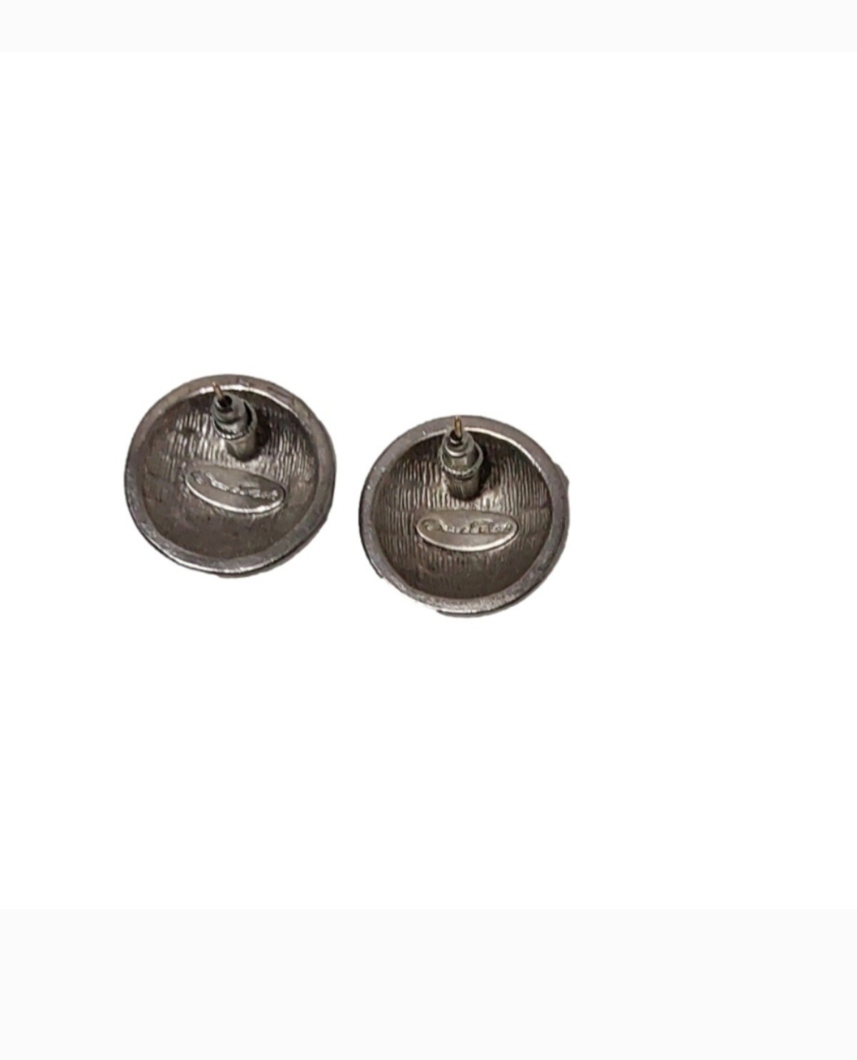 OSCAR DE LA RENTA GUNMETAL SIGNATURE EARRING EARRINGS
