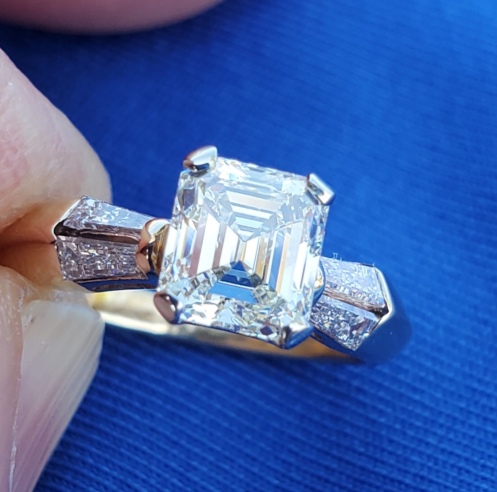 Original EARTH MINED DIAMOND Deco Engagement Ring Vintage Style Solitaire 14K