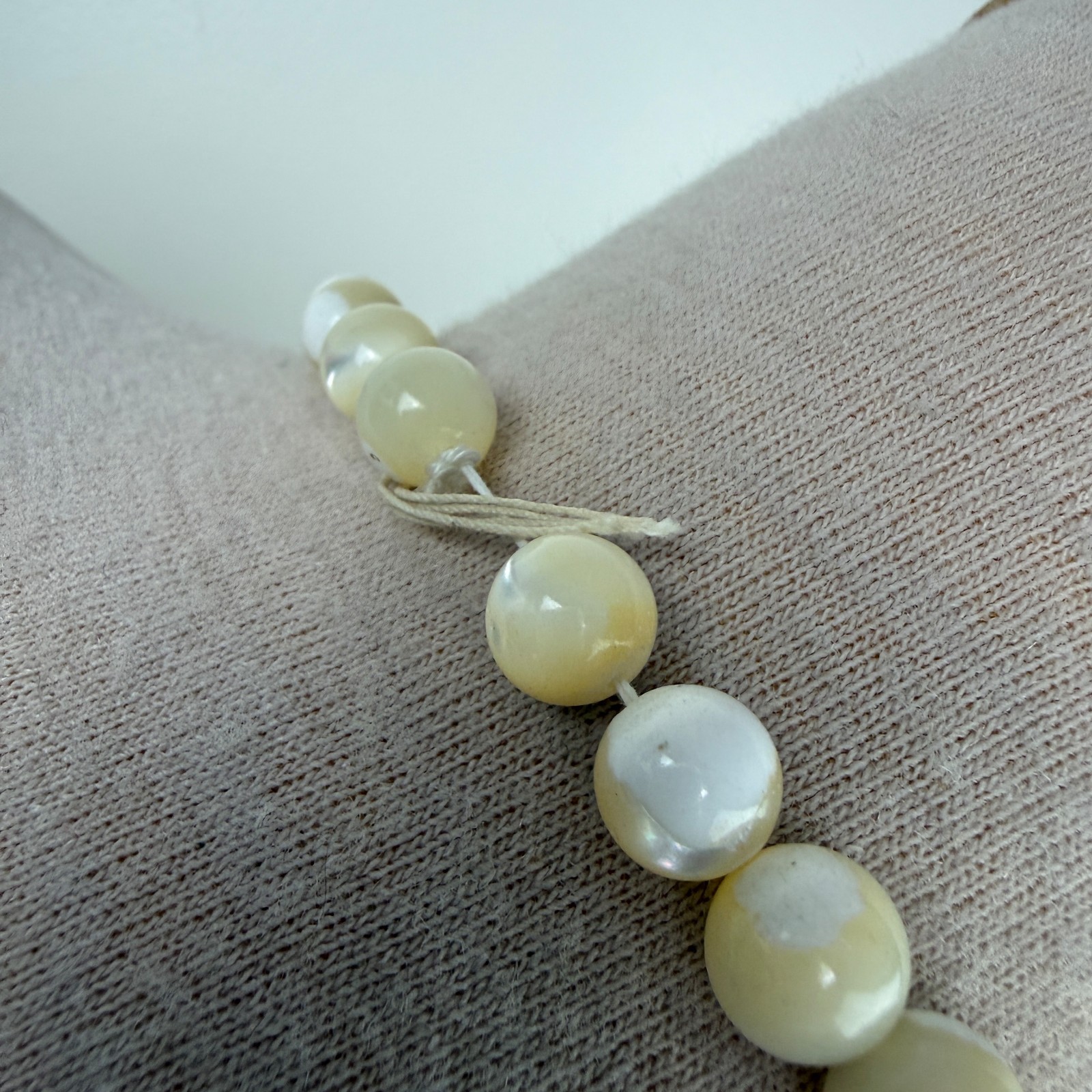 Vintage Round Mother of Pearl Beads – Knotted – Needs to be Restrung