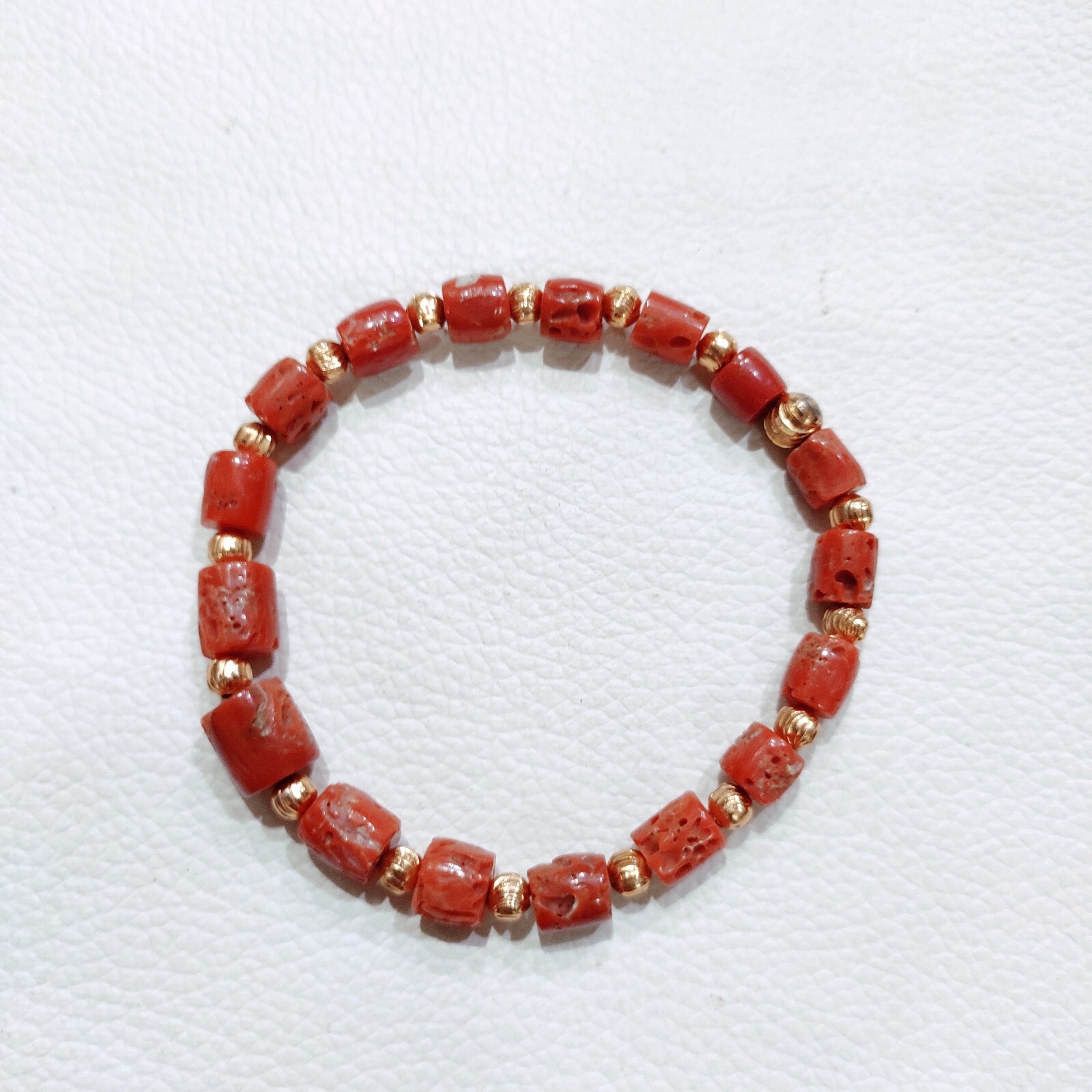 Red Coral Bracelet Italy Natural Coral Bracelet Handmade Coral Gemstone Bracelet