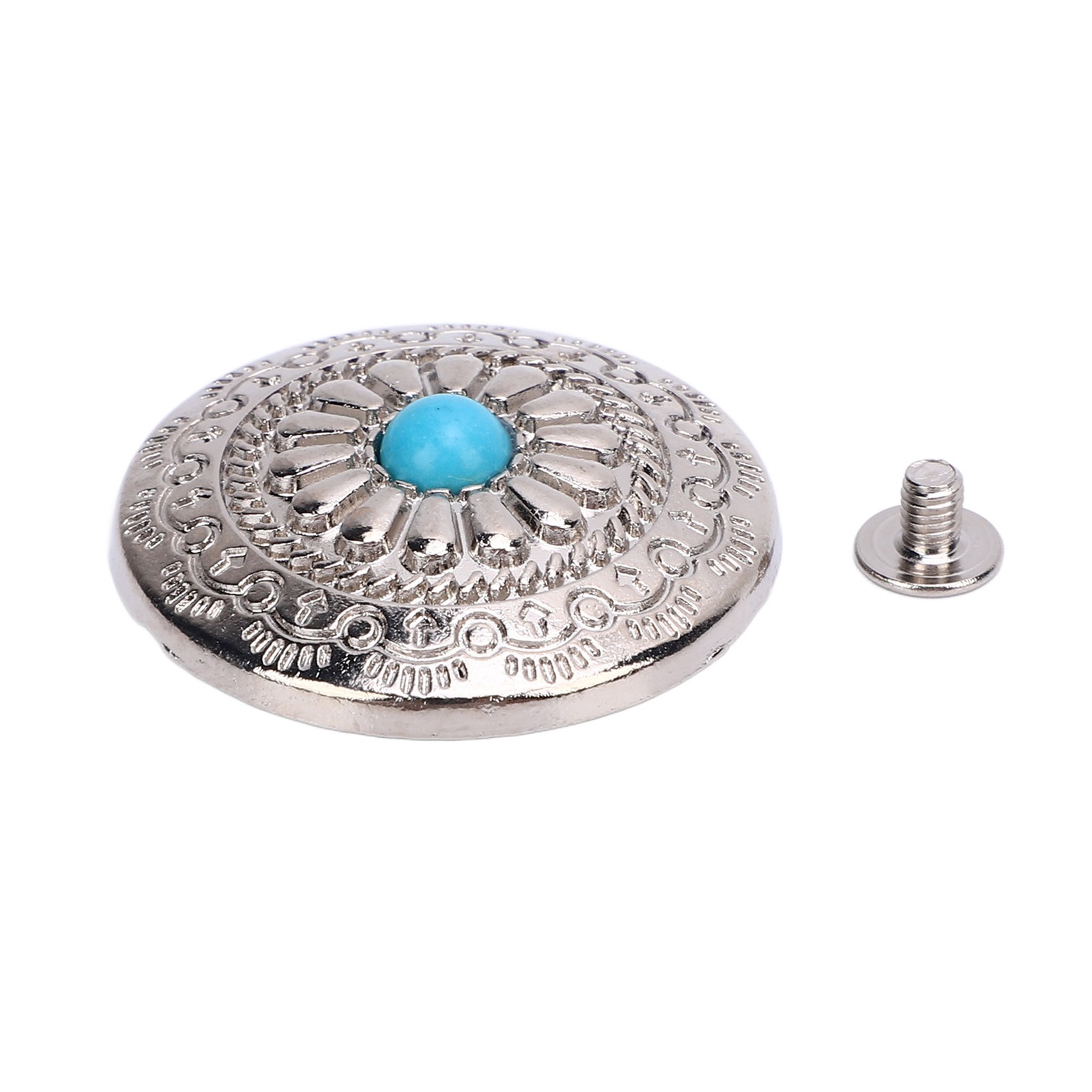 Blue Turquoise Screw Buttons Elegant Design For Leather Crafts Easy To Use