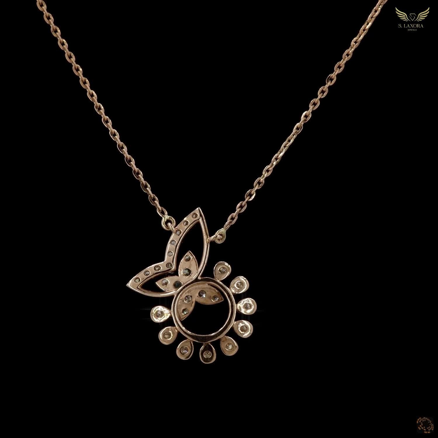 Lab Created Diamond 0.50ct Pendant Necklace Rose Gold Plated Gift