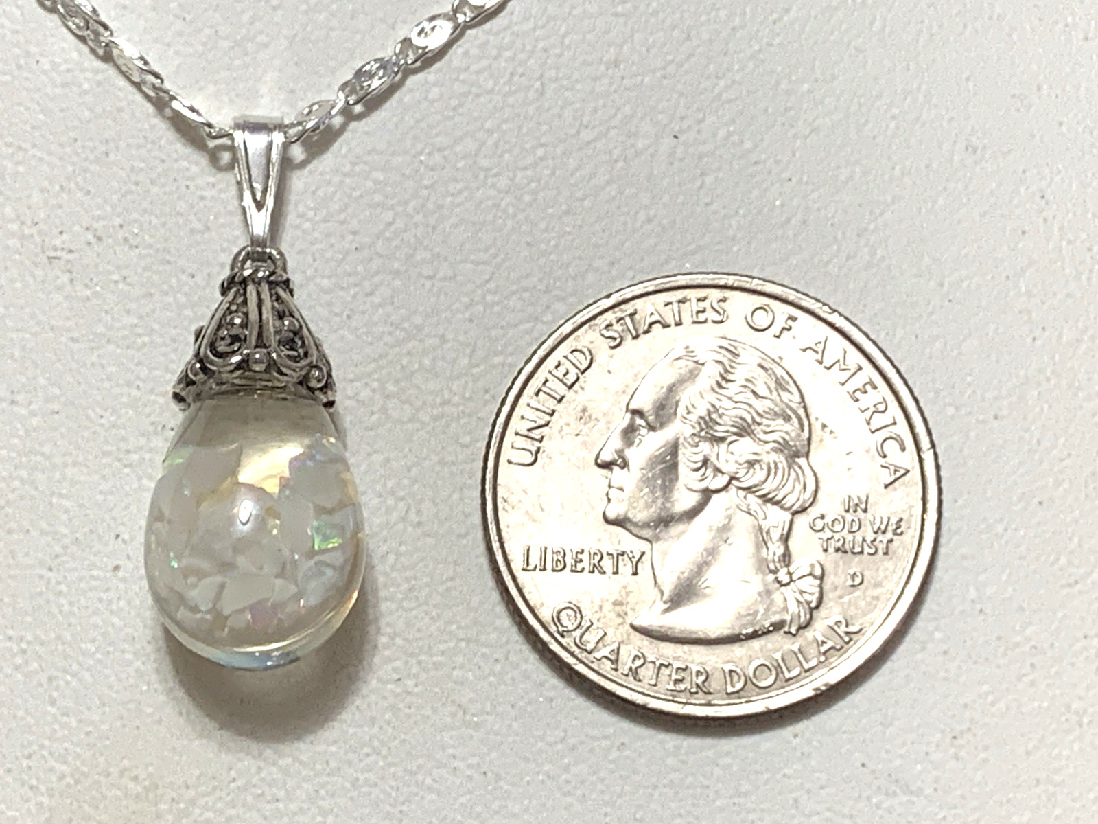 HOLIDAY SALE* ANTIQUE COLOSSAL 21MM FLOATING OPAL NECKLACE STYLE#1A-Sterling