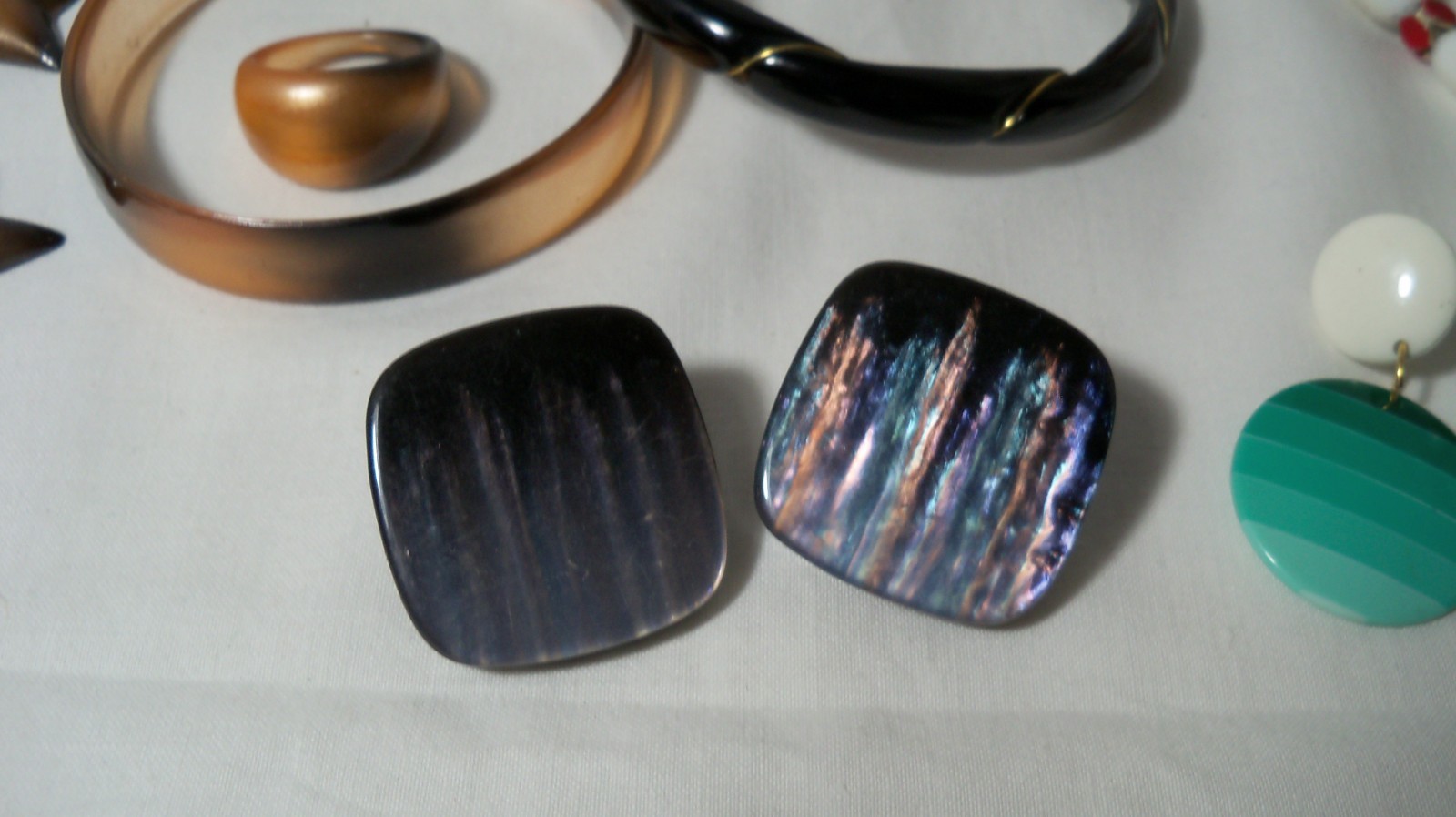Lot of Vintage Now Acrylic Jewelry Necklaces Bangles Earrings