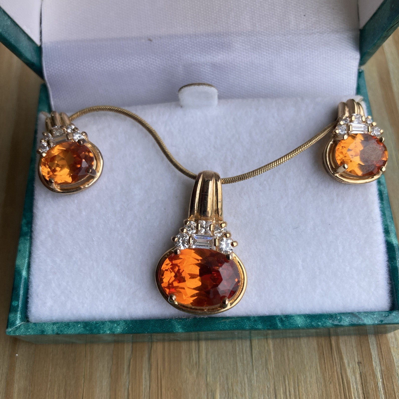 Vtg ? 925 Italy Suzanne Somers Earrings And Matching 16” Necklace