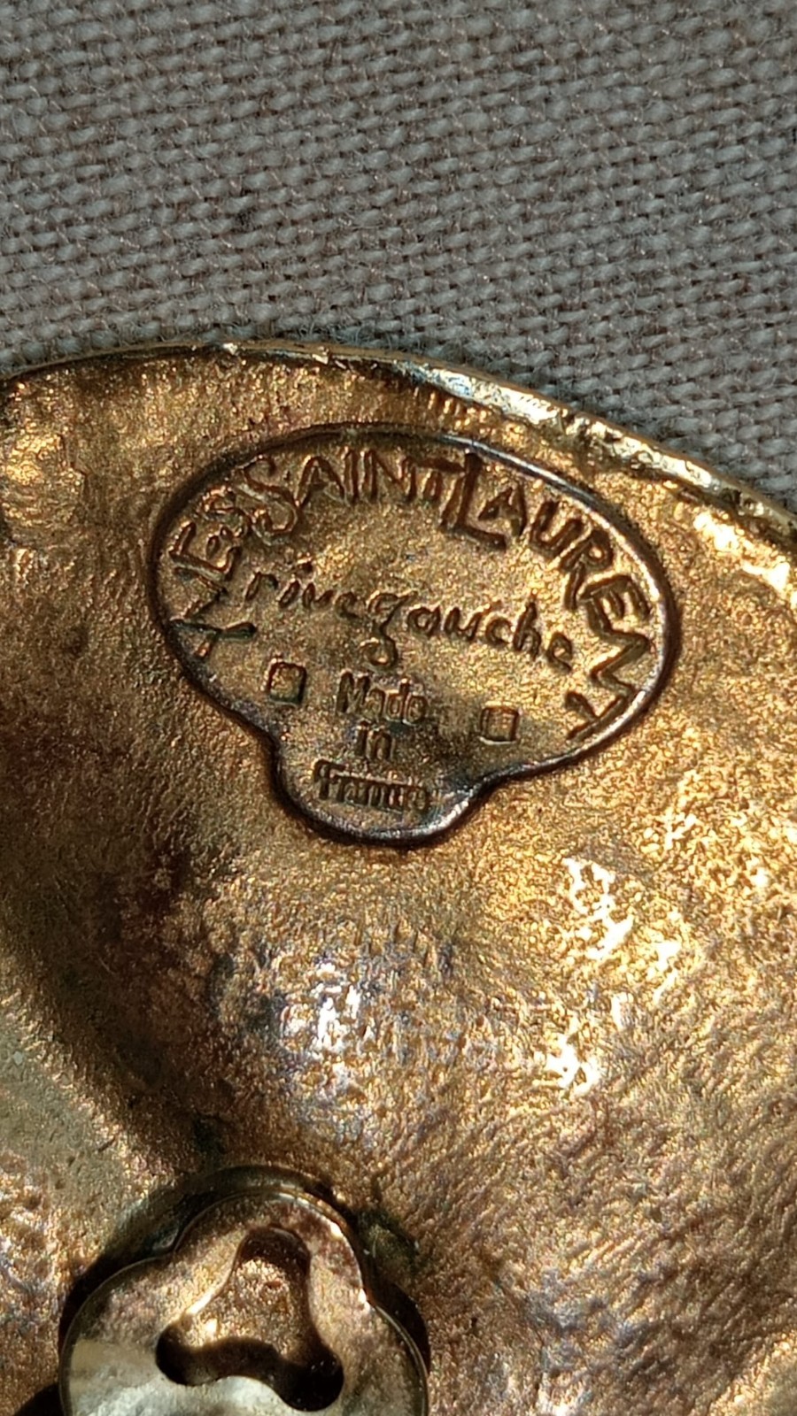 Vintage Yves Saint Laurent Rive Gauche Clip-On Earrings from the 1970s