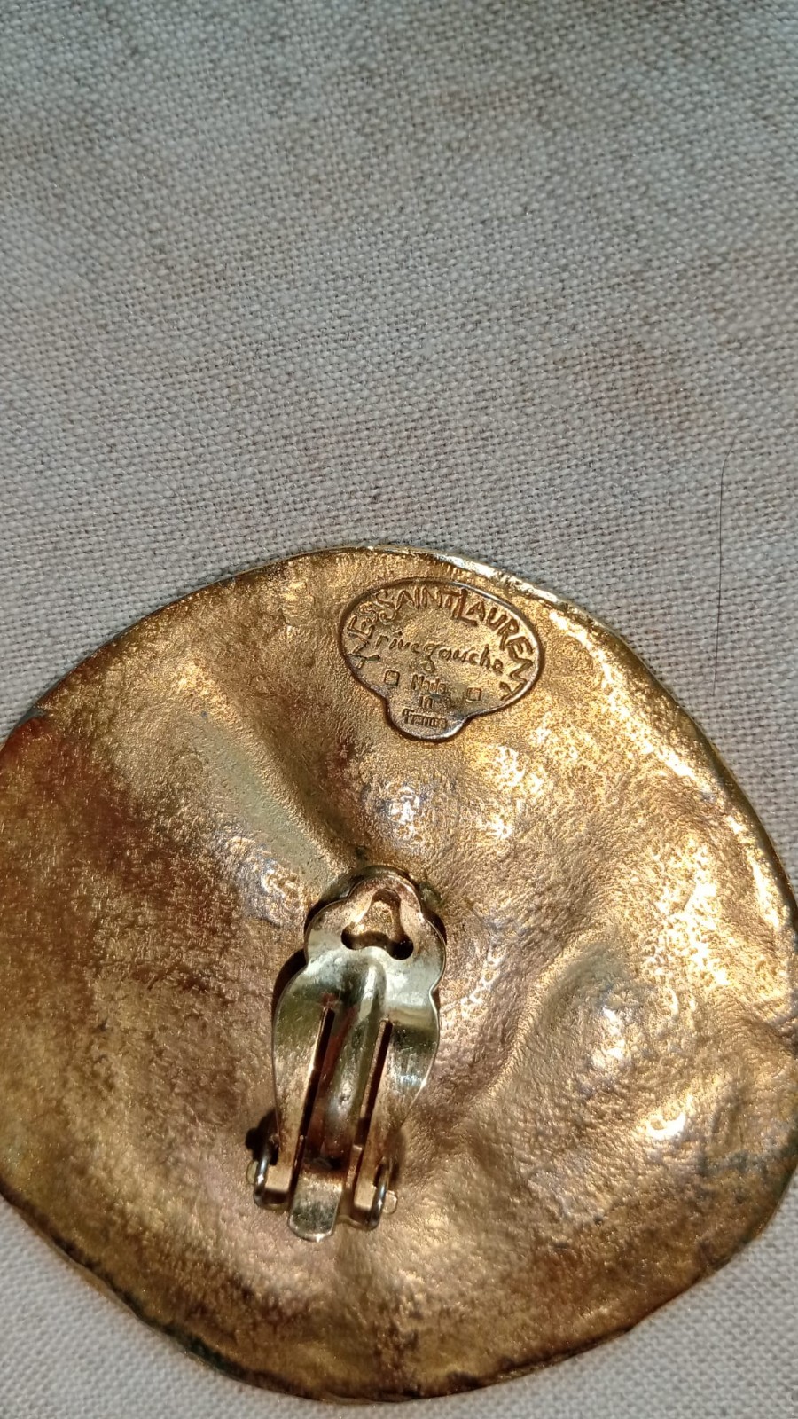 Vintage Yves Saint Laurent Rive Gauche Clip-On Earrings from the 1970s