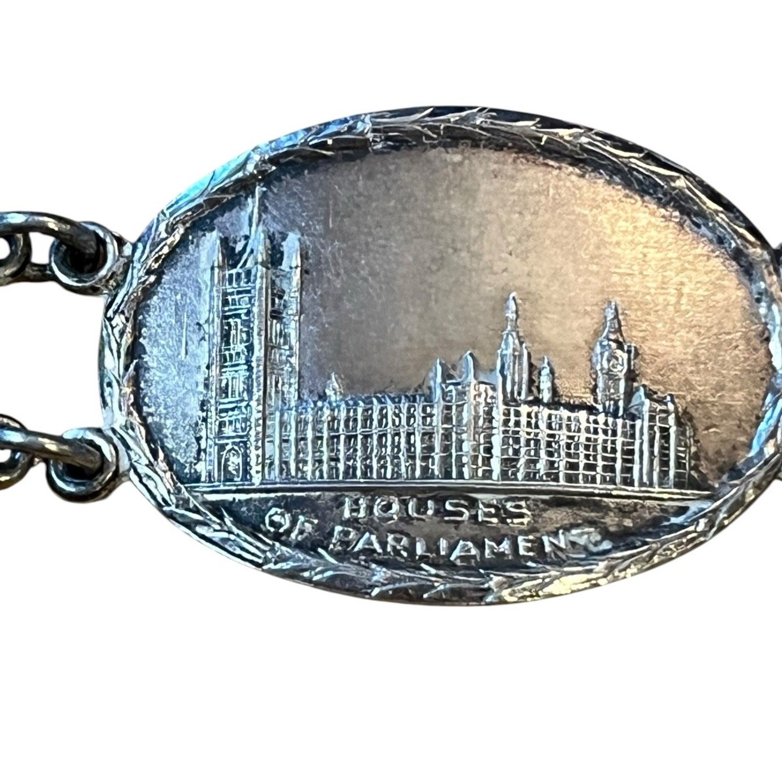 STERLING SILVER SOUVENIR LONDON ENGLAND VTG WOMENS BRACELET 7.5” Tourist Sites