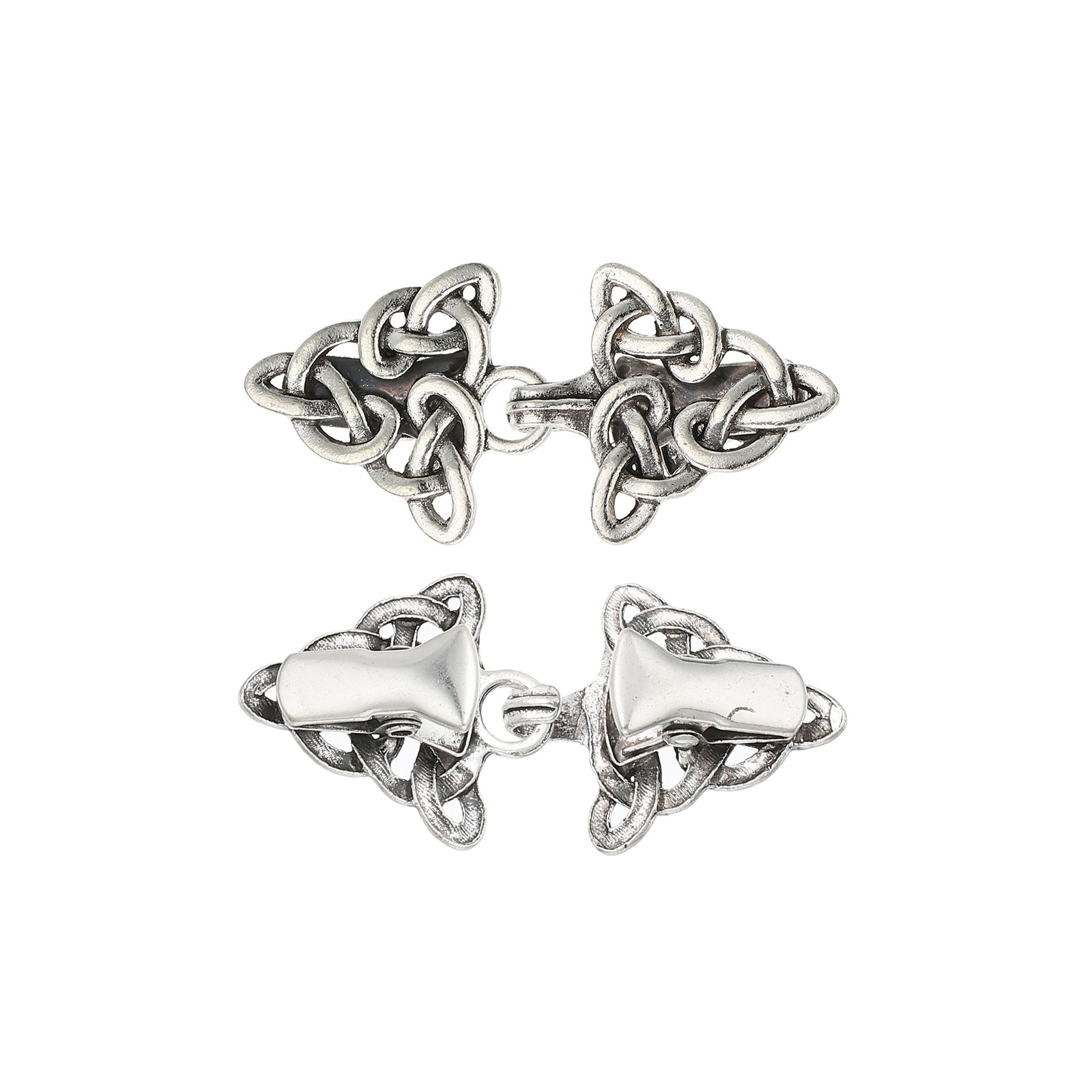 Cloak Clasp, 2Pcs Alloy Sweater Clips Retro Cardigan Buckles, Style 3