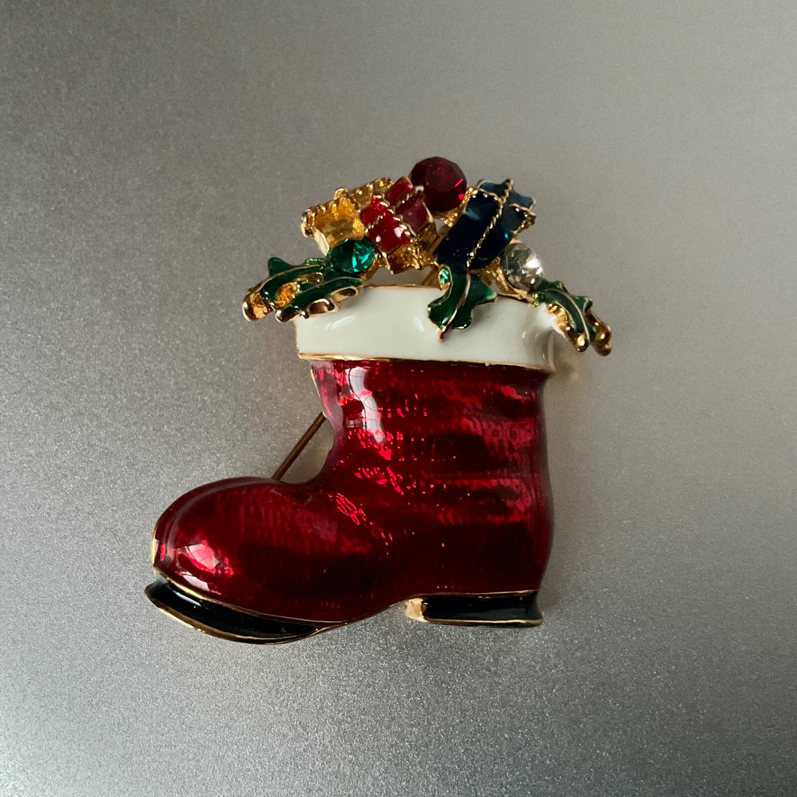 Christmas Holiday Pin Lot Santa Filigree Beard Boot Sleigh Vintage to Modern