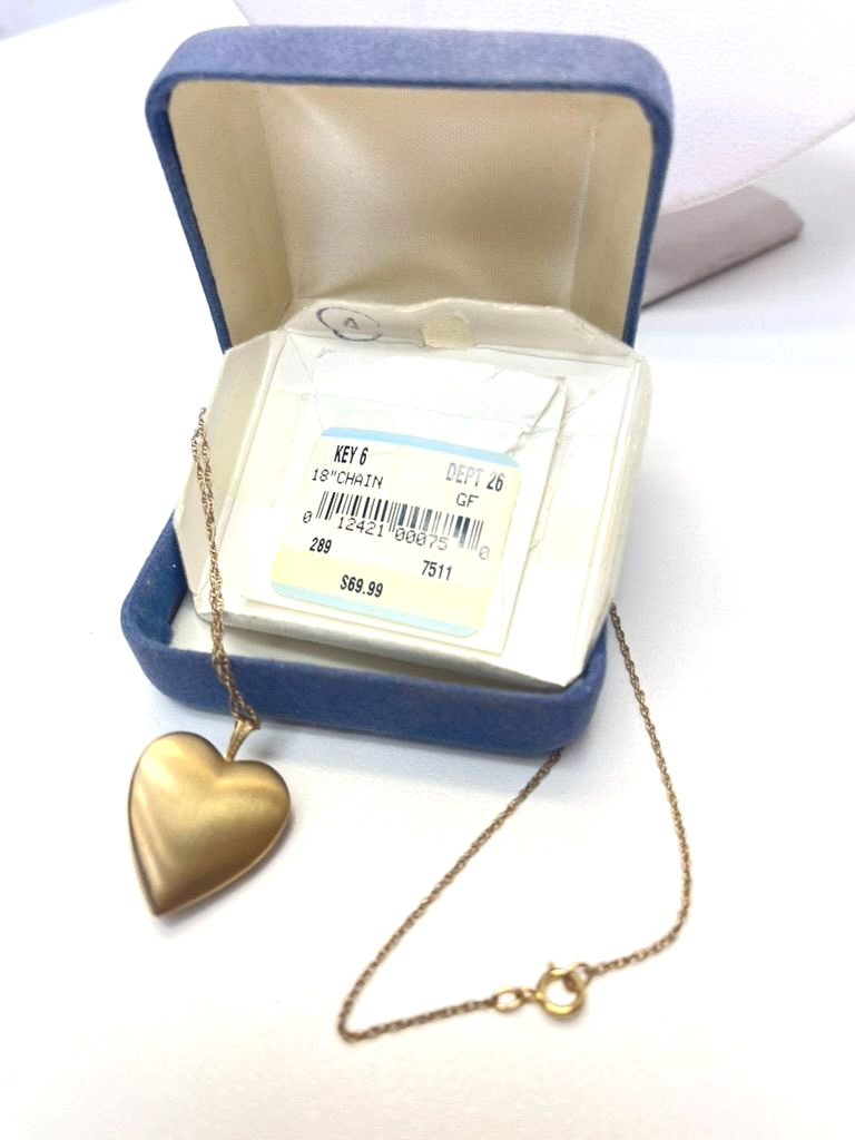 Princess Pride Creations PPC 14K Gold Filled Heart Locket Necklace NOS Box