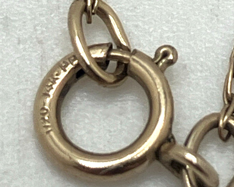 14K Gold-Filled Vintage Etched Locket Stamped PPO 18″