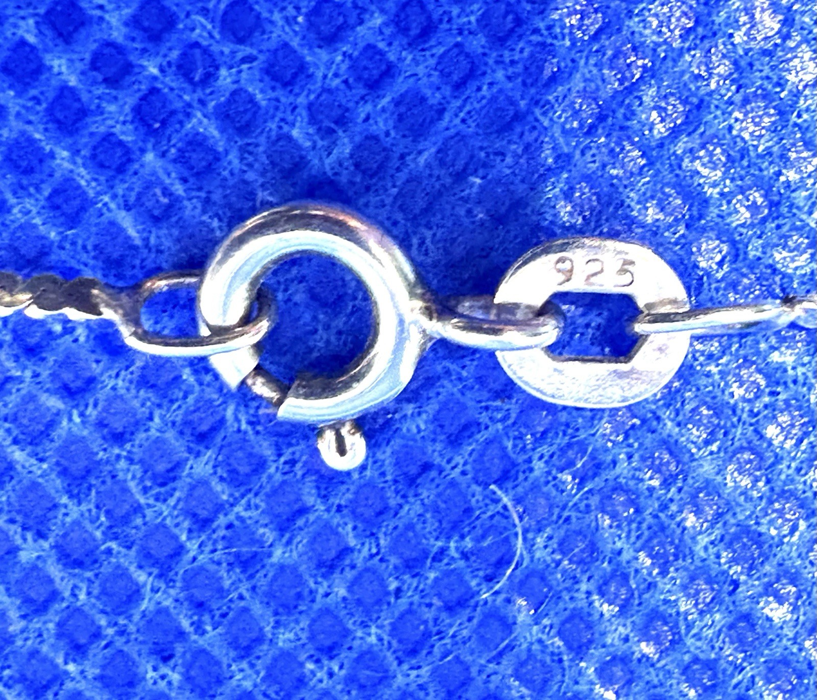 Herringbone S Wave Chain 925 Silver 15.5” 41cm Necklace VINTAGE Italy 1.5g