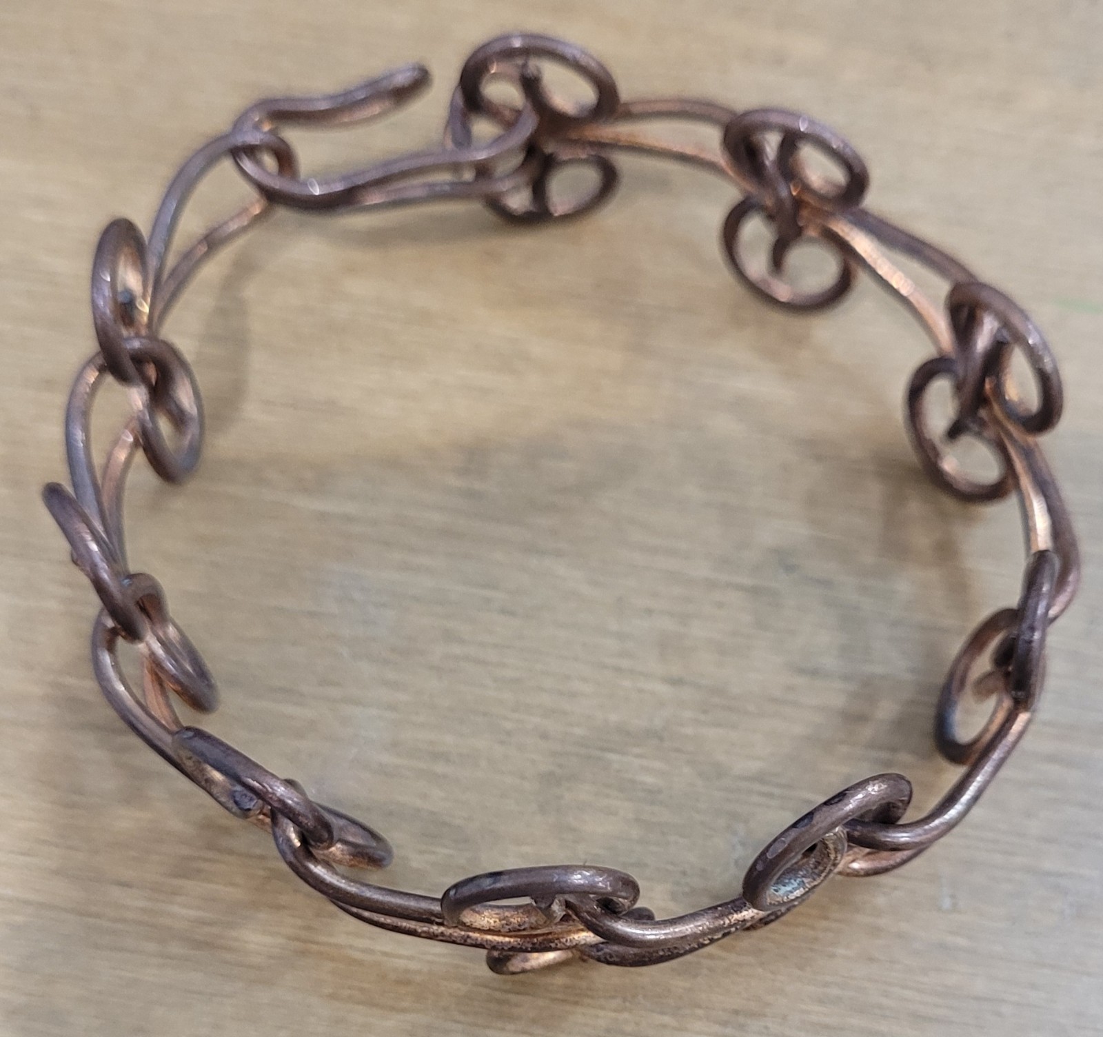 Vintage Spiral Bracelet Copper Alloy Metal Swirl