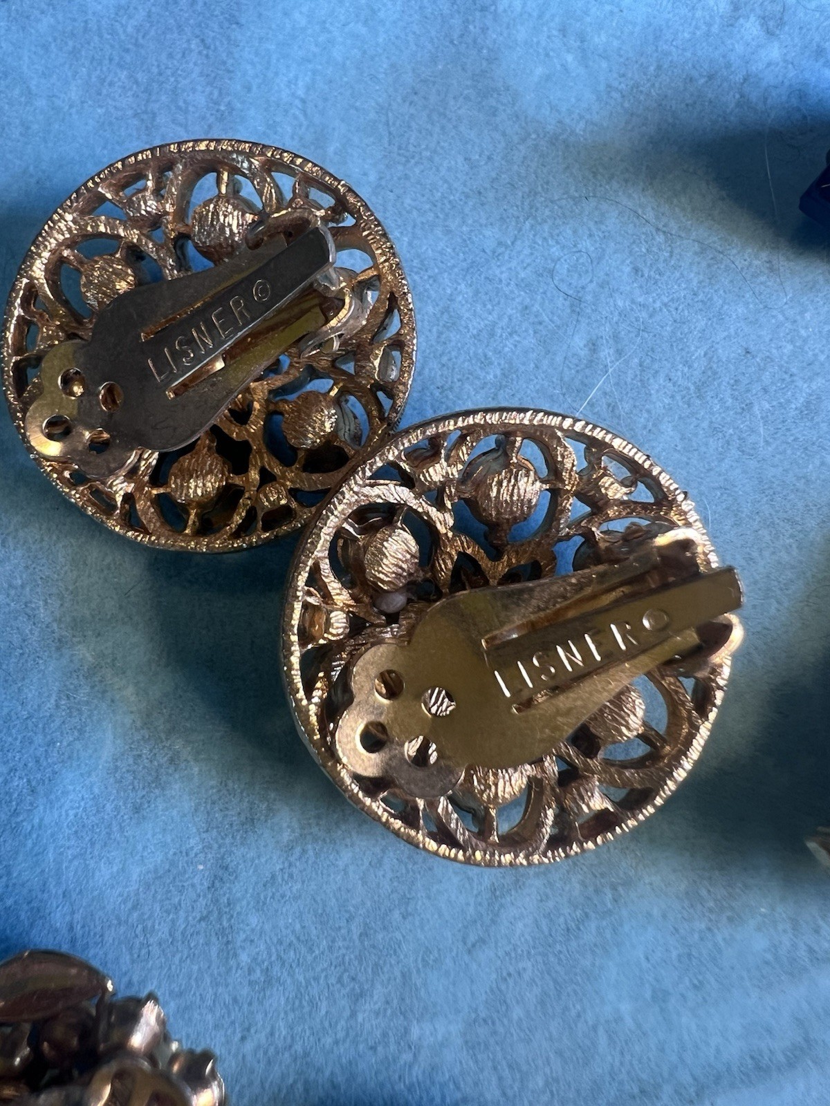 Lot 7 Pr Vintage Clip Earrings Lisner, Kramer, Weiss & Haskell & Lisner Necklace