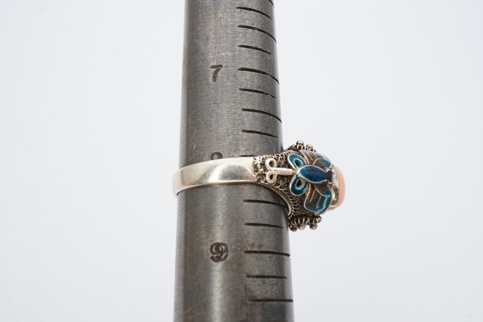 Vintage Sterling Silver 925 Larimar Ring Size 8.25