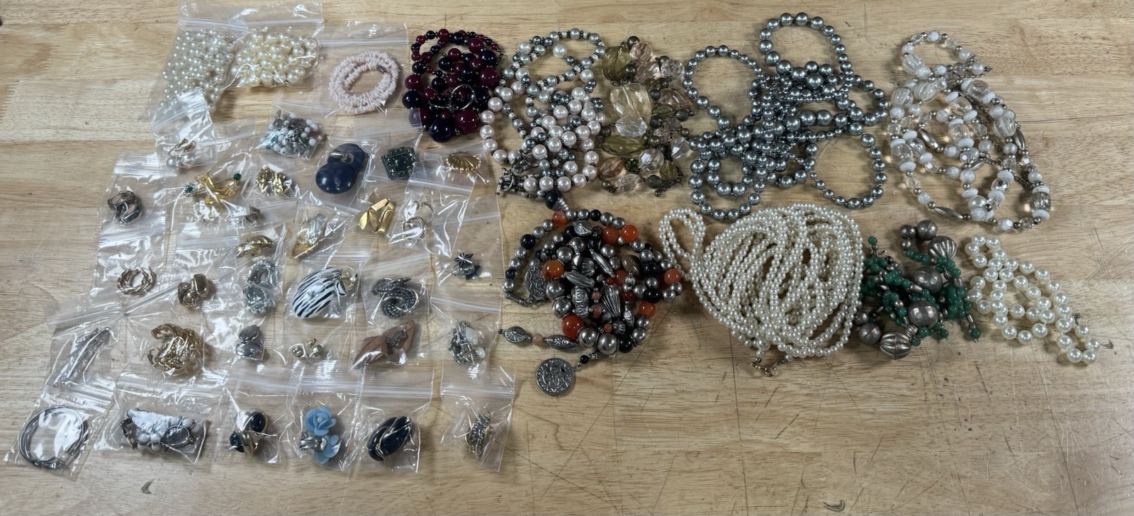 Vintage Estate Fresh Costume Jewelry Lot Of Necklaces And Earrings