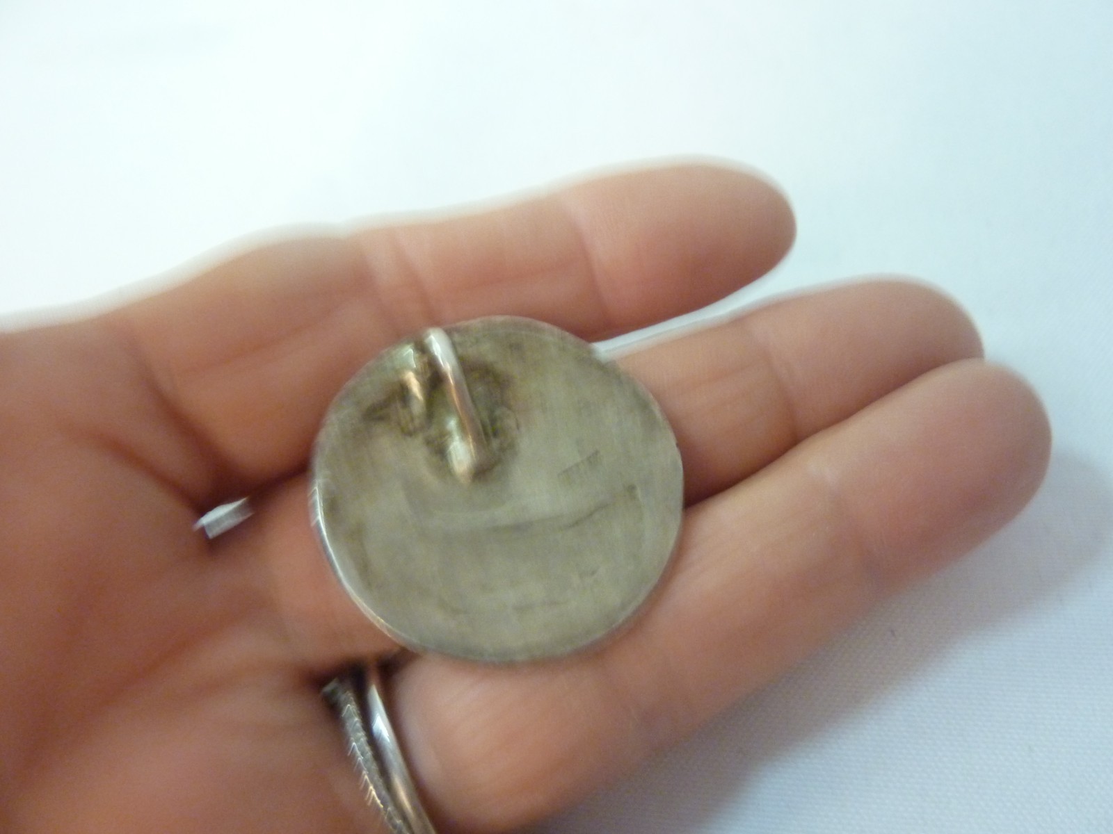 Vintage Victorian Revival French Marianne Medallion Sterling Silver Pendant