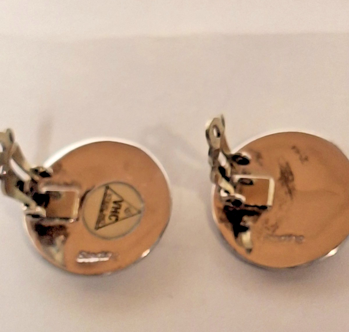 Vintage Van Horne Sterling Silver Starburst Clip-on Earrings