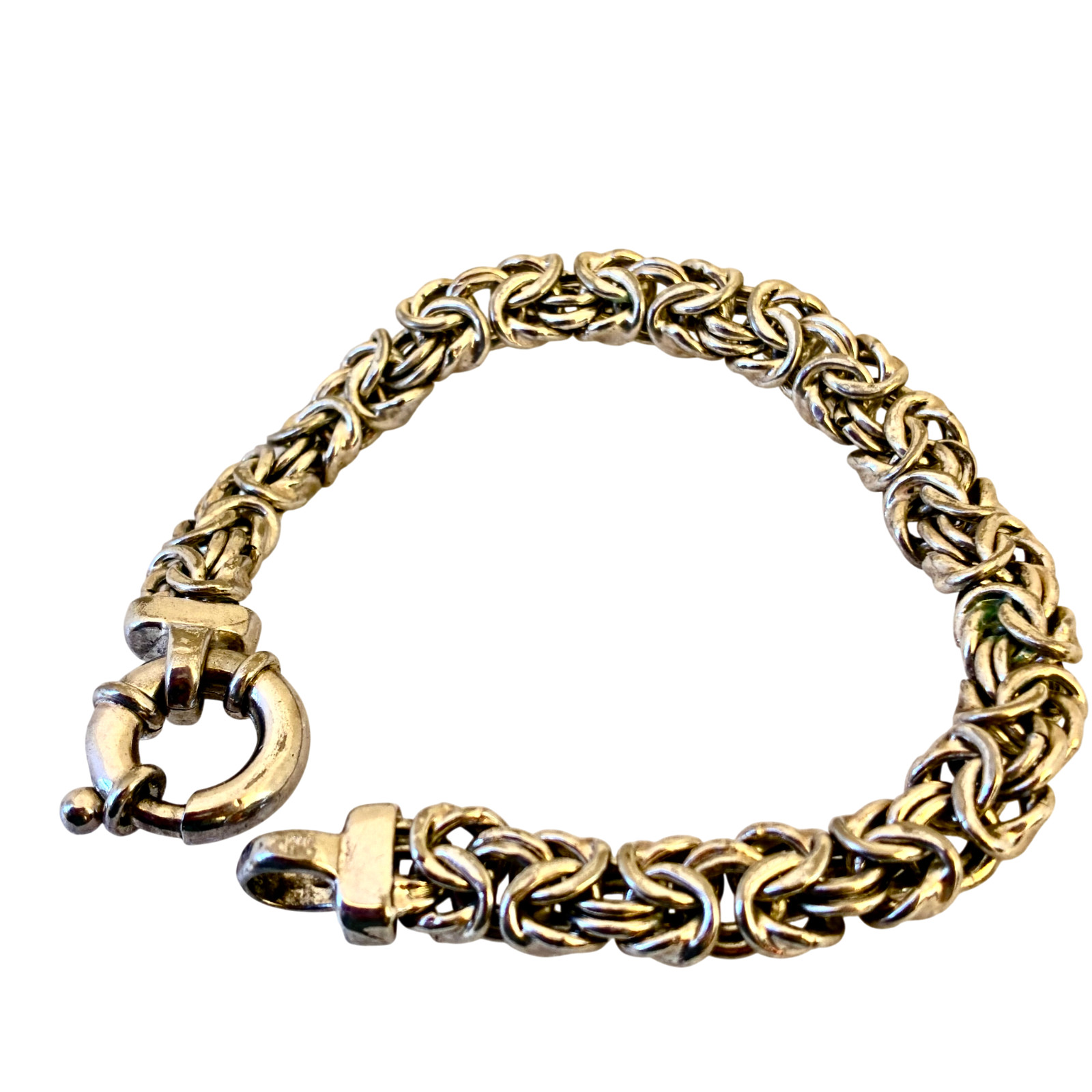 Vintage Sterling Silver Chain Bracelet Signed Made in Italy 16 grams