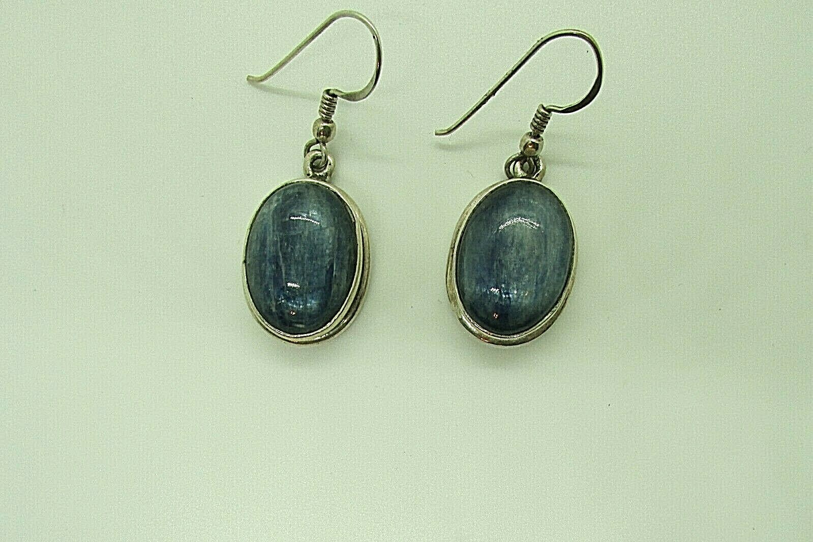 VINTAGE SOUTHWEST N A BLUE TOPAZ DANGLE EARRINGS STERLING
