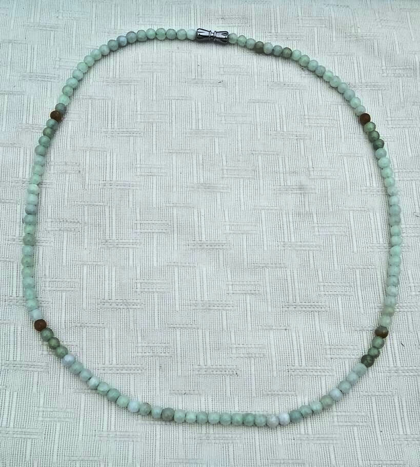 Jade AAA necklace 108 pieces 6 mm beads 30 inch long Light green jasper jewelry