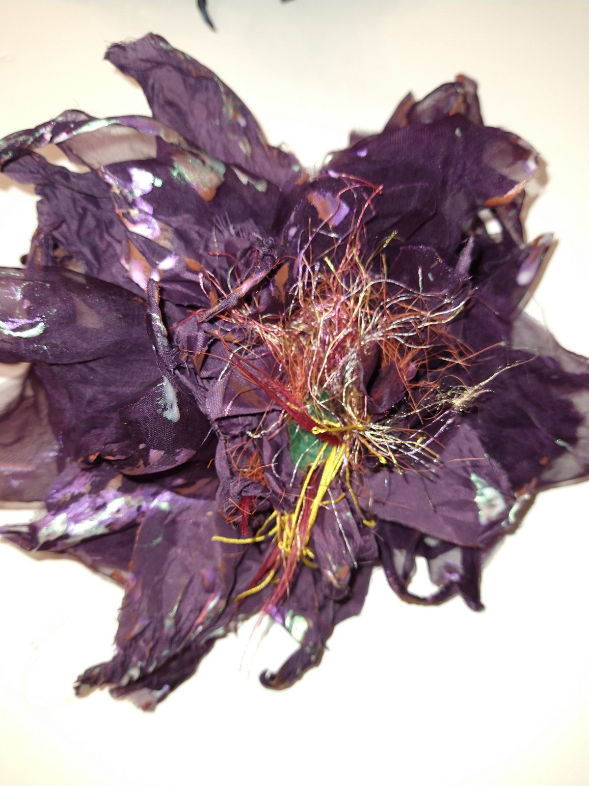 Brooch Large Purple Silk Costume Brooches & Pins Hair Clip Accessories Jewelry