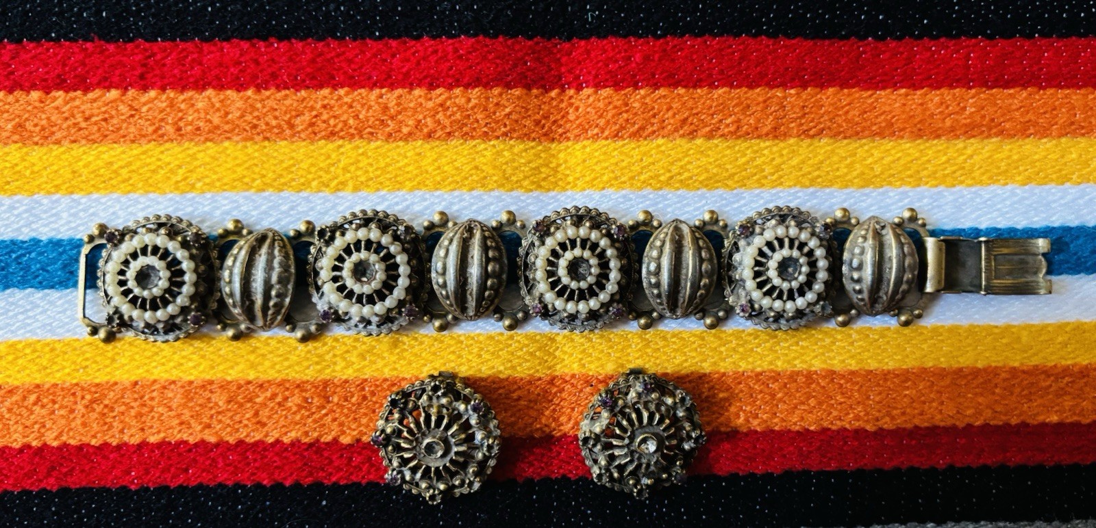 Vintage Bracelet and Earring Set