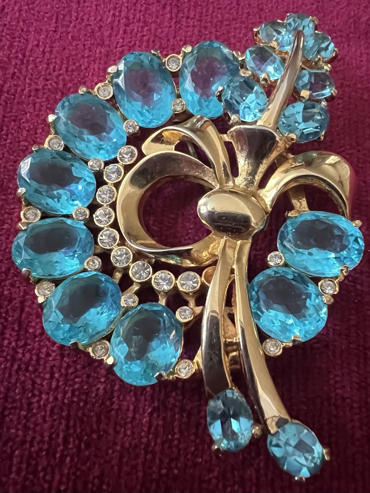 STUNNING VINTAGE RETRO DECO STYLE SIGNED WEINBERG NEW YORK VINTAGE BROOCH
