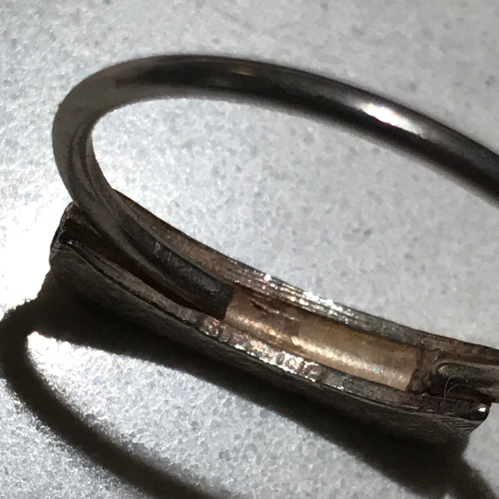 Vintage Sterling Silver Stamped Typebar Monogram “C” Ring Size 6 Adjustable