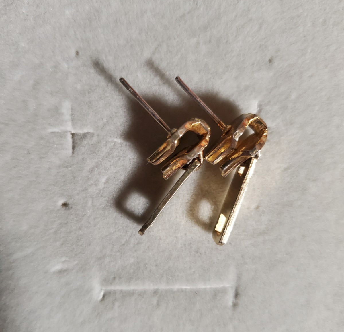 Vintage Unique Gold Tone Unique Zipper Earrings Set Detailed Gift Unisex Adult
