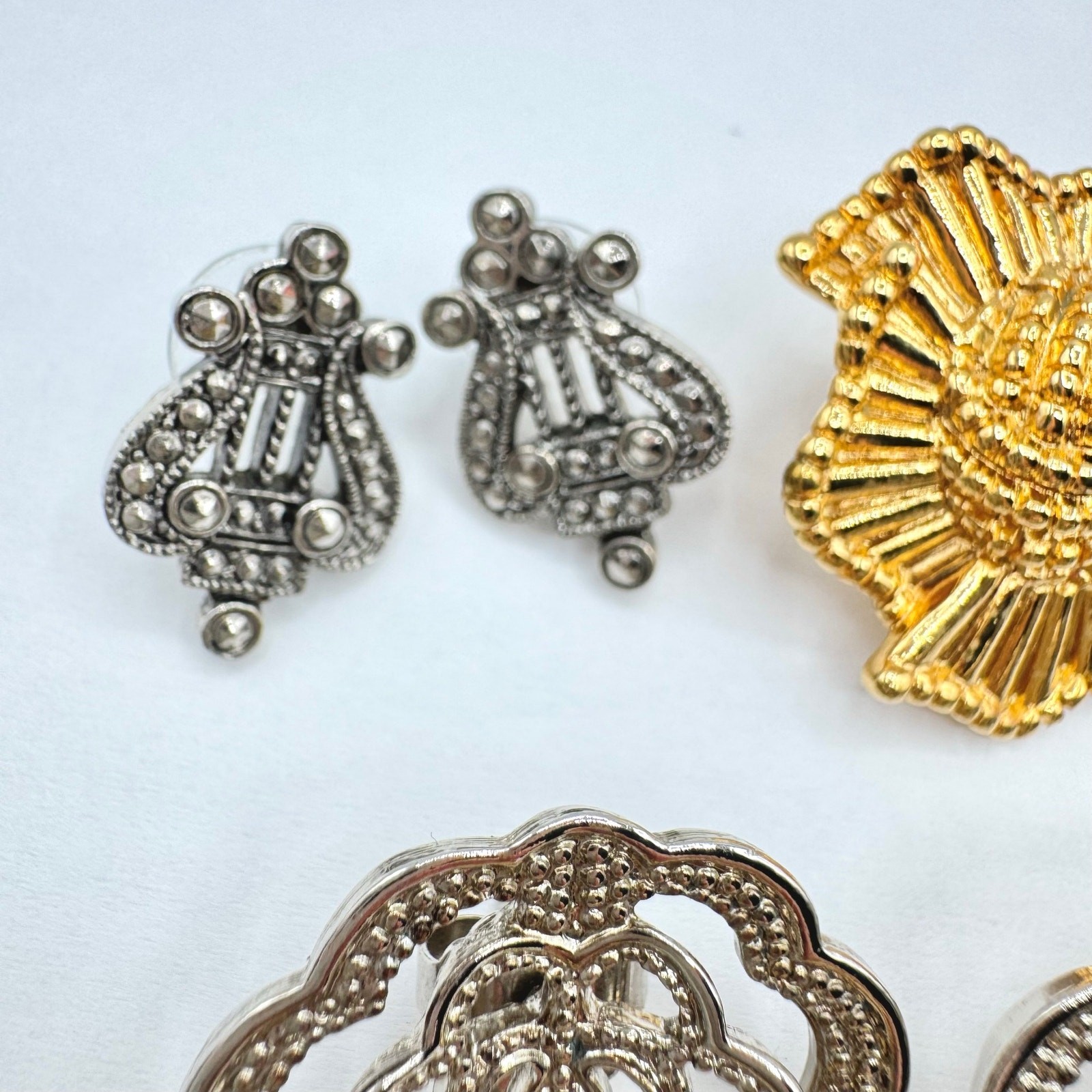 Vintage Avon Earring Lot 80s 90s Opulent Ornate Statement Retro Mixed Styles