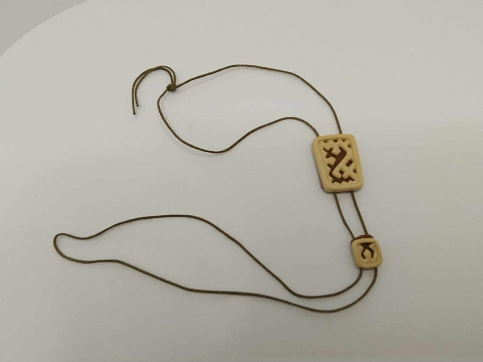Soviet Vintage Kids Amulet Pendant Adjustable 70s 80s Plastic Bolo Tie USSR Rare