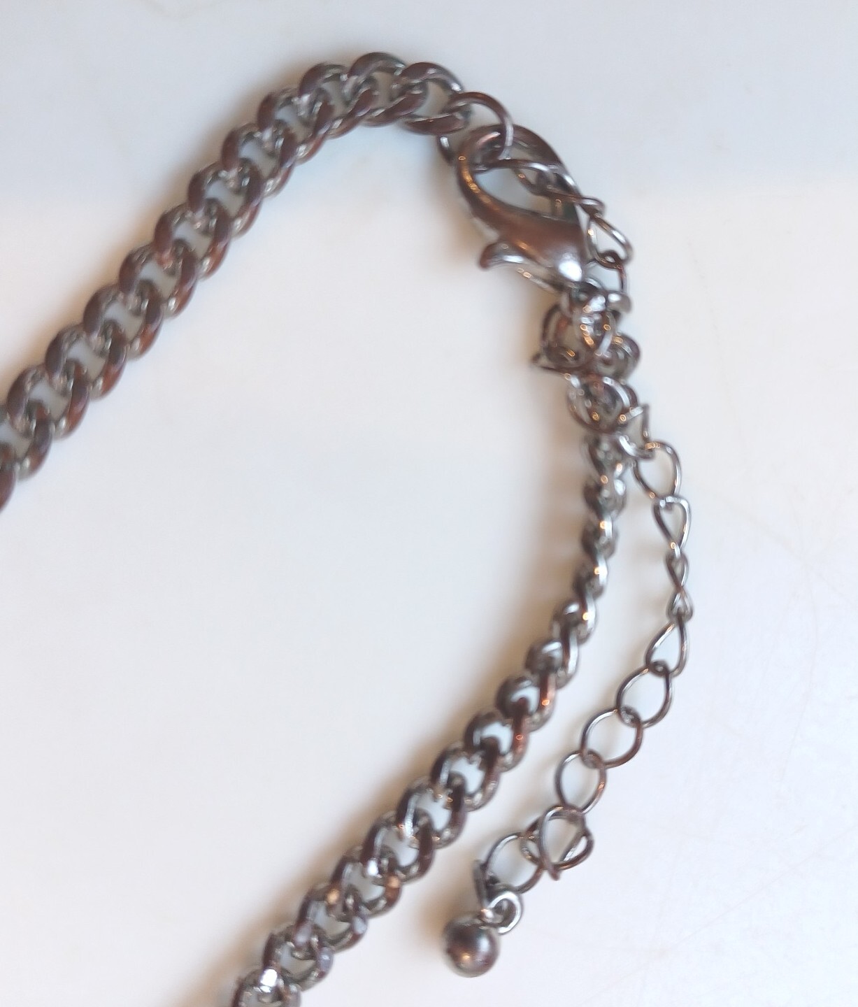 Silver Tone Multi Strand Chain Dangle Collar Choker 18″ Necklace