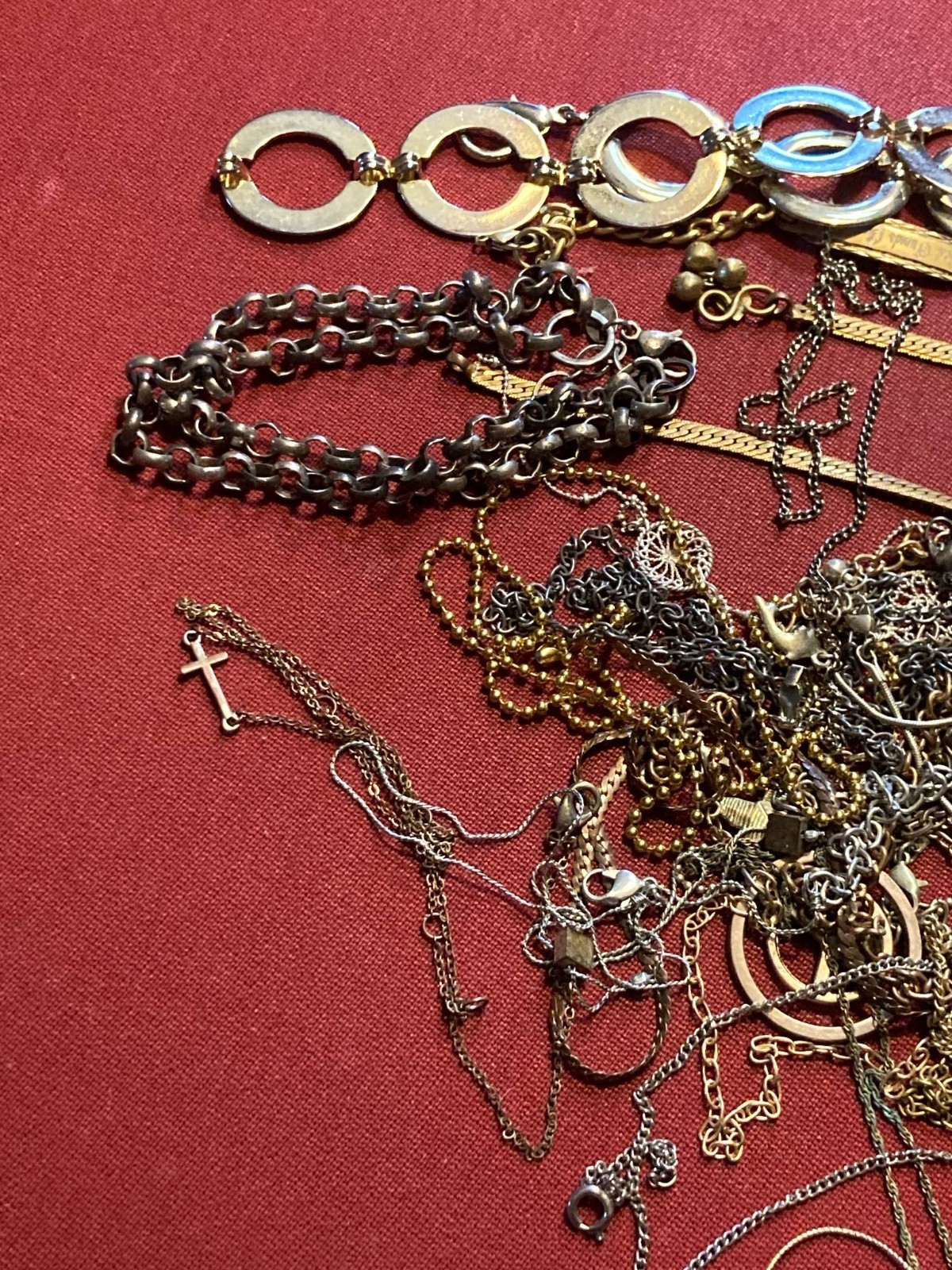 2 LB Tangled Jewelry Treasure Hunt Lot 100% UNSEARCHED Gold Tone Silver Tone